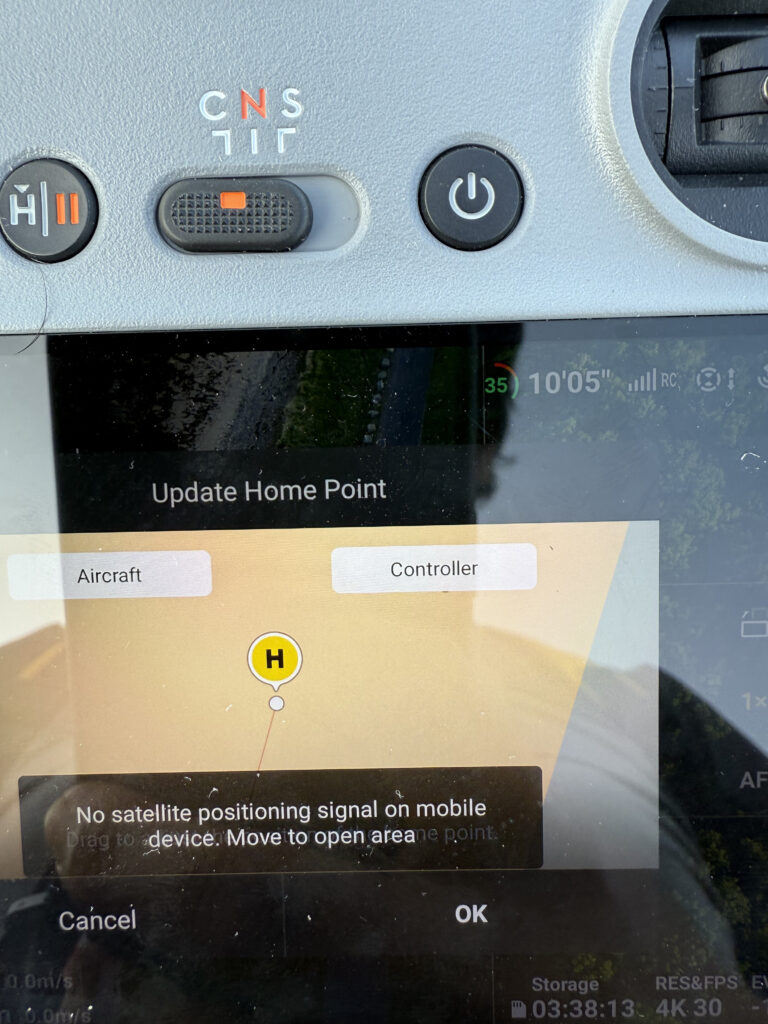 drone GPS signal not working error on DJI app